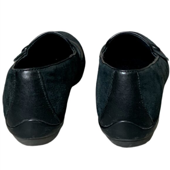 Dansko Olena Metallic Midnight Blue Leather Slip On Loafers Sz 38 or 7.5-8 #46E - Picture 6 of 10